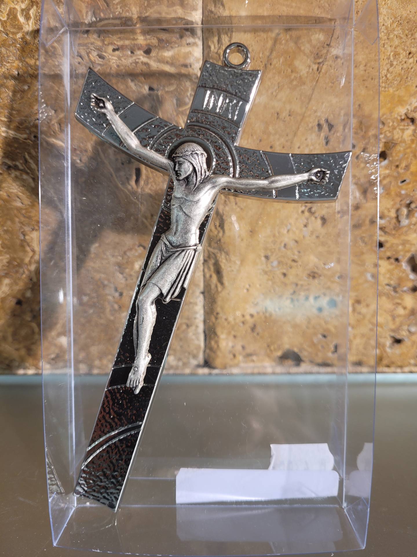 Ezüst szinű feszület13cm*8cm 