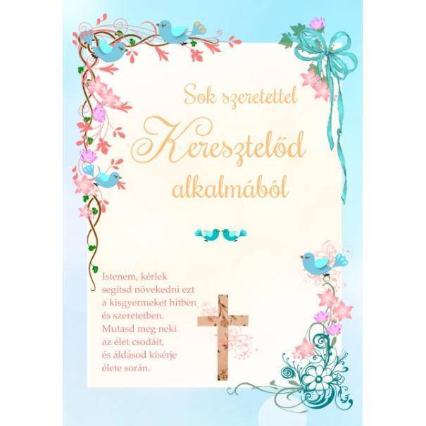 Kisfiúknak Keresztelőre Gratulációs Lap 