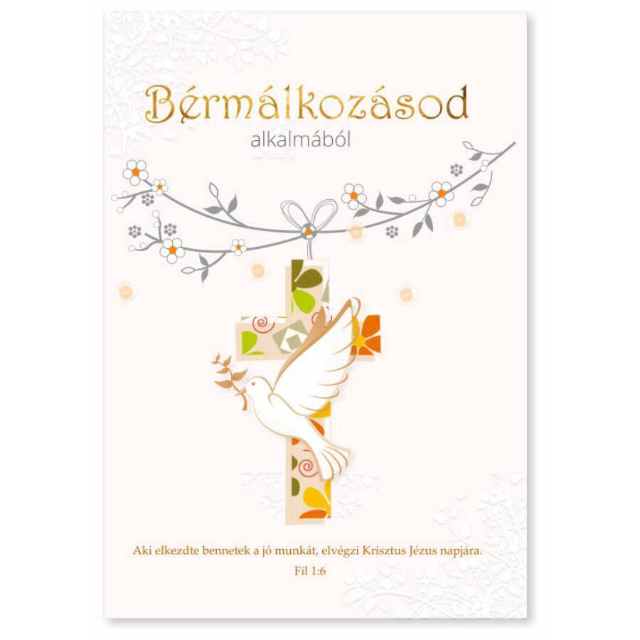 Bérmálkozásra Gratulációs lap 