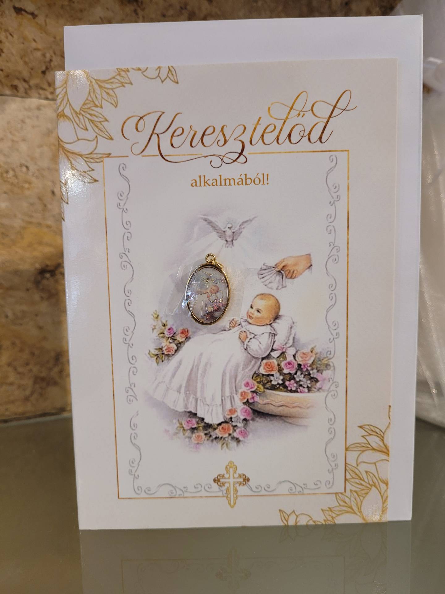 Gratulációs Lap Áldással Éremmel  