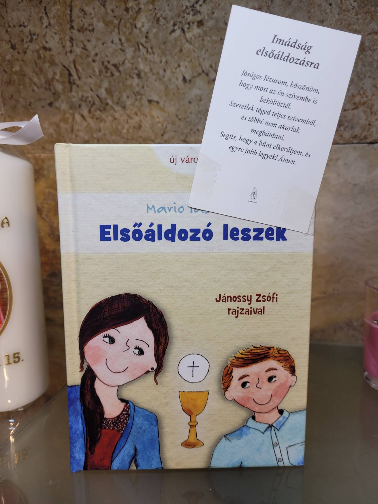 könyv + Szentkép elsőáldozásra Áldozás elötti imával 