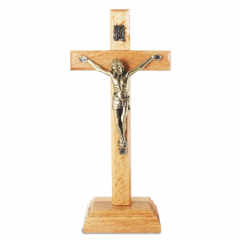 Elsőáldozásra Iróasztalra  Talpas Feszület 12cm 