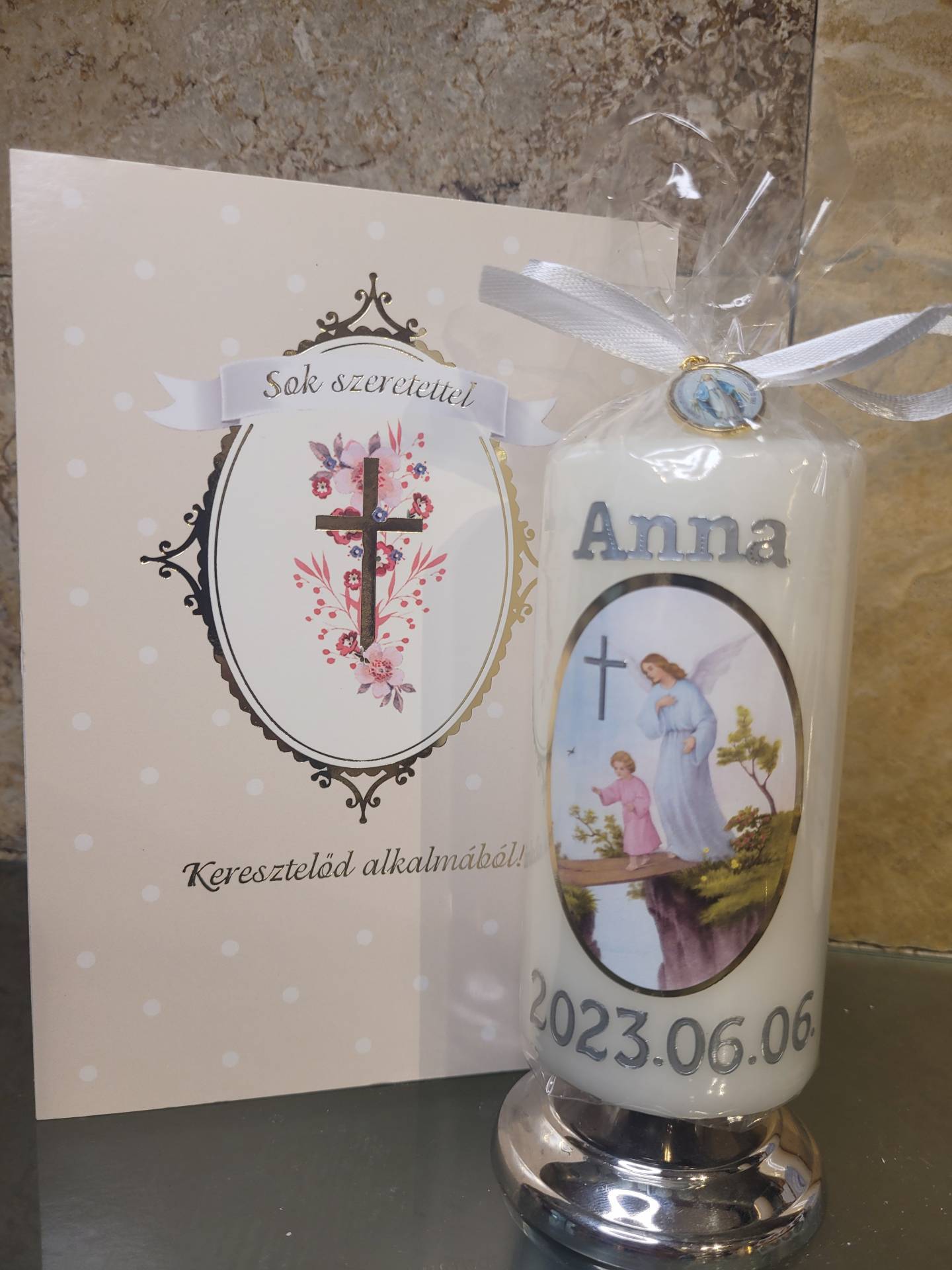 Nikkel gyertyatalpon Ajándékgyertya Név+ Dátum kerül Rá! SZŰZMÁRIAÉREMMEL IMÁT KÜLDÜNK HOZZÁ! 