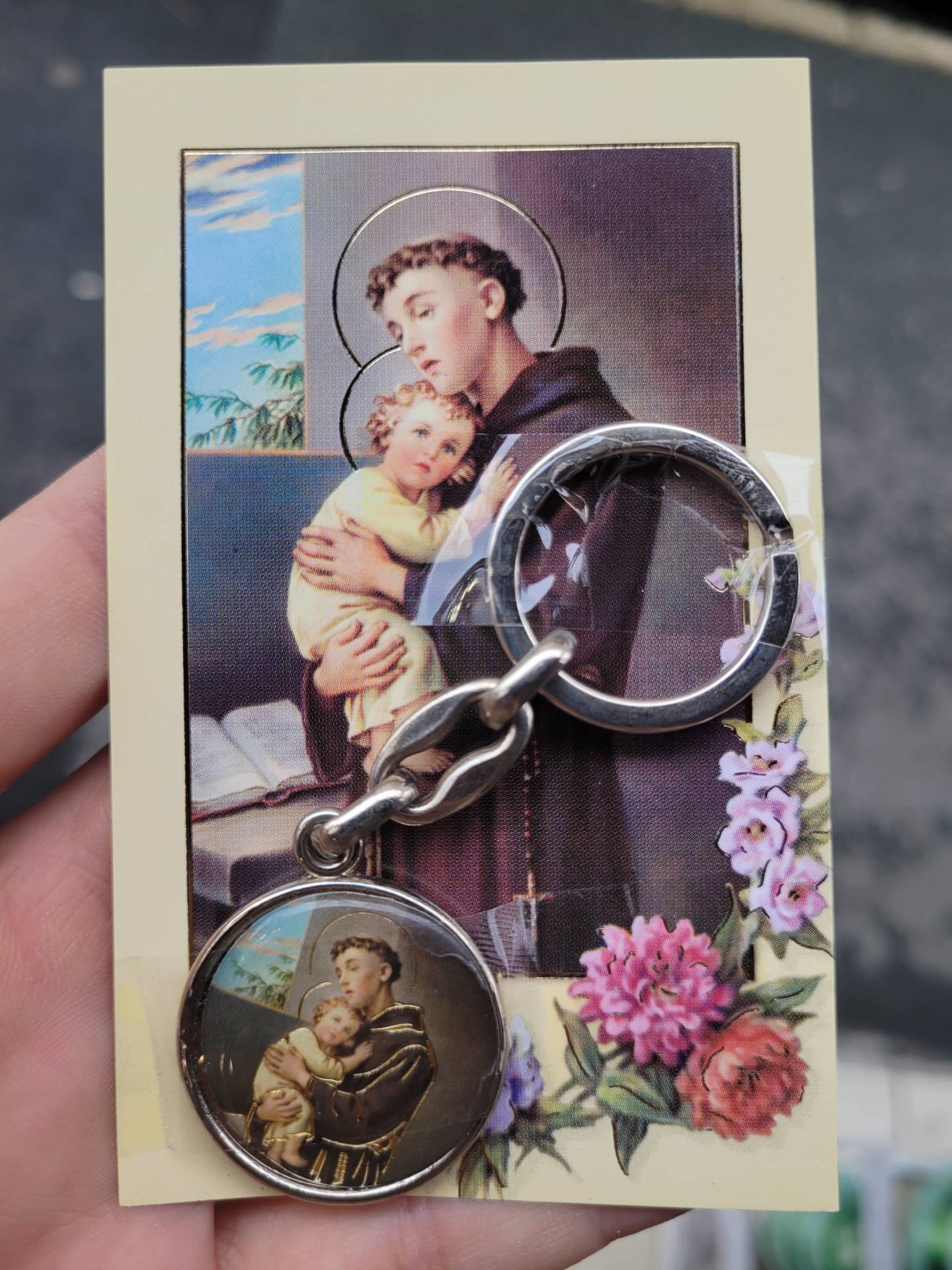 Szent Antal Szentkép + ima+ kulcstartó 