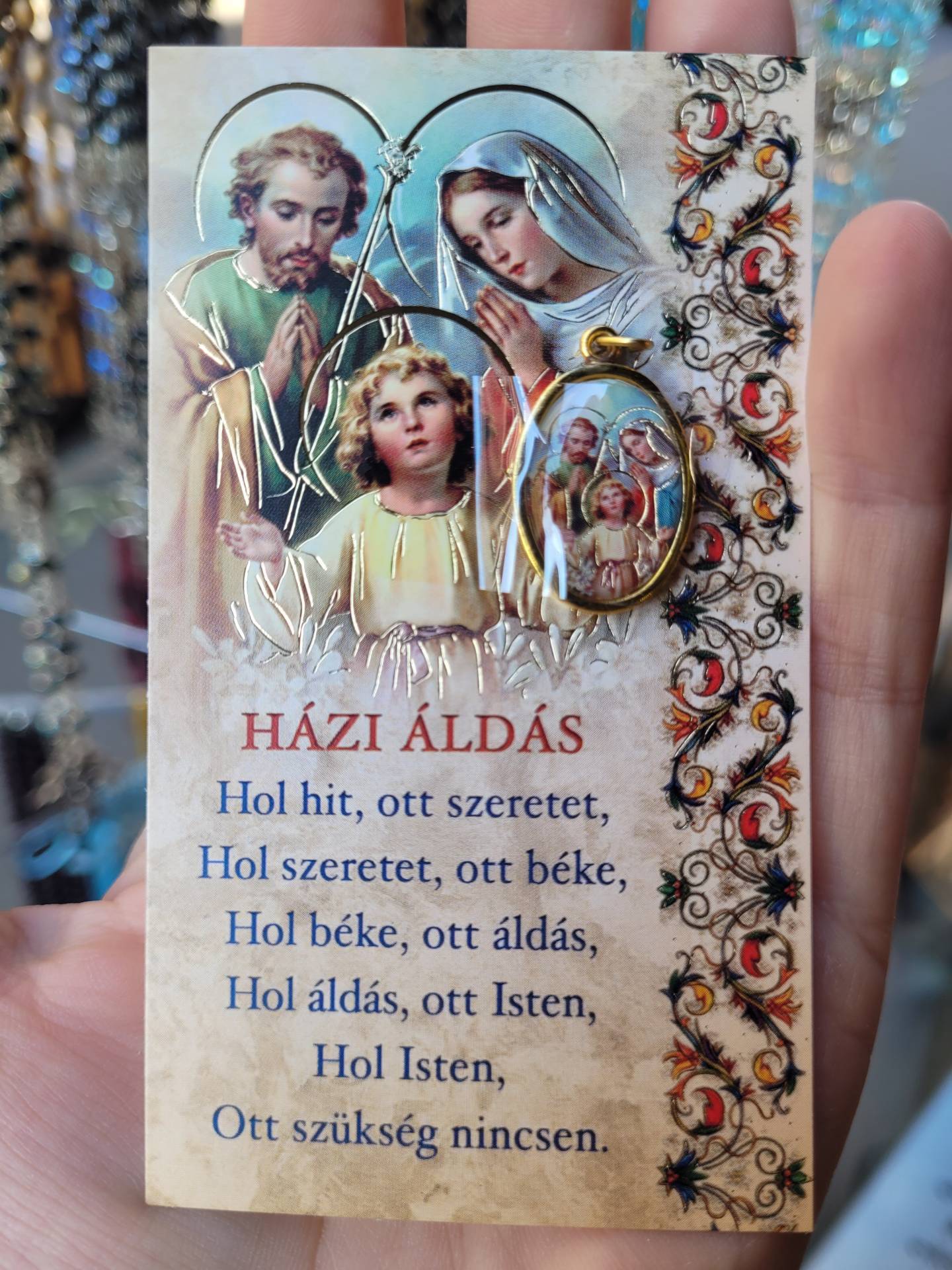 Szent Család Szentkép Éremmel  