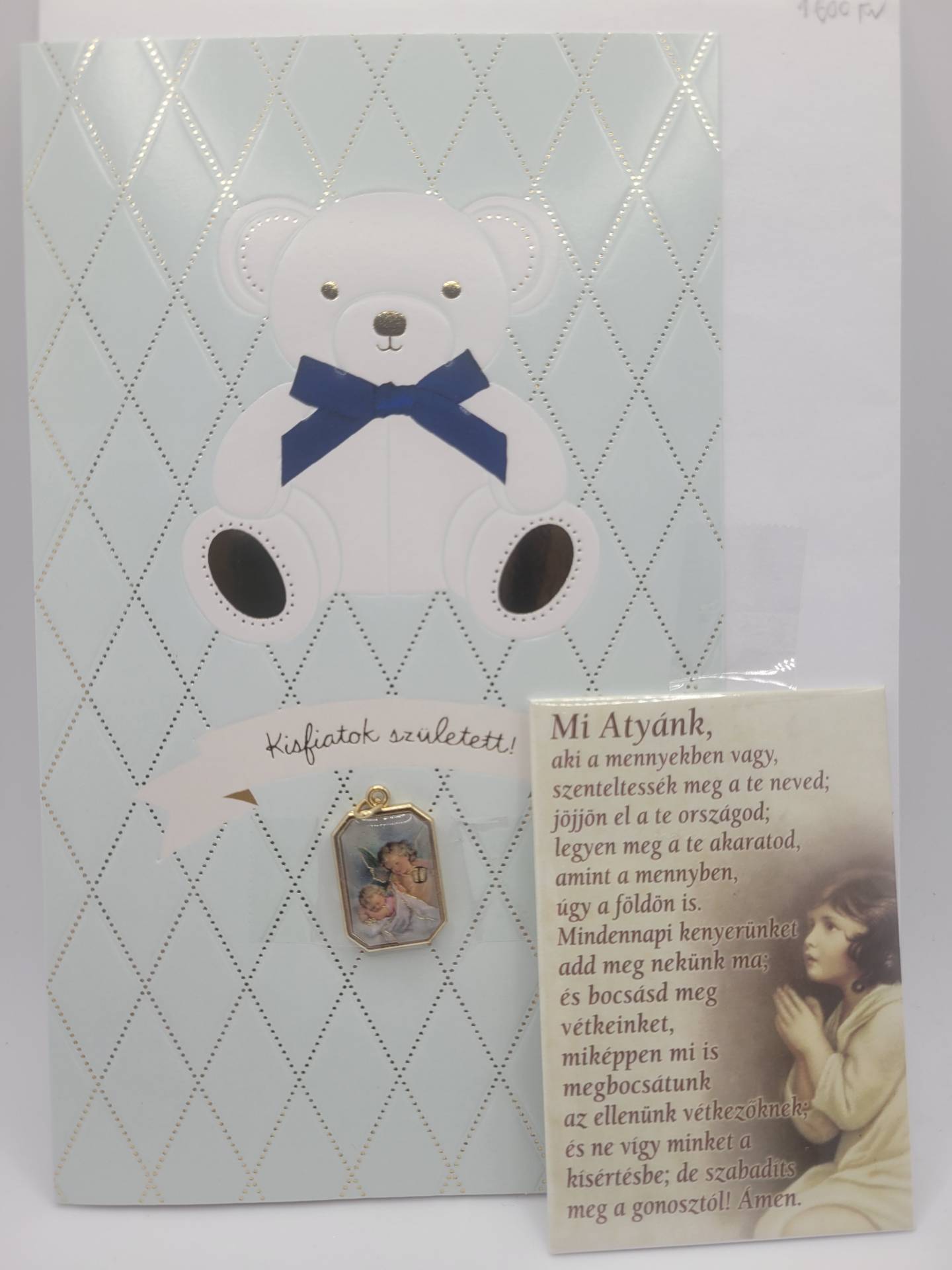 Babaszületésre Ajándékcsomag Gratulációs Lap Őrangyaléremmel+IMAMÁGNES 