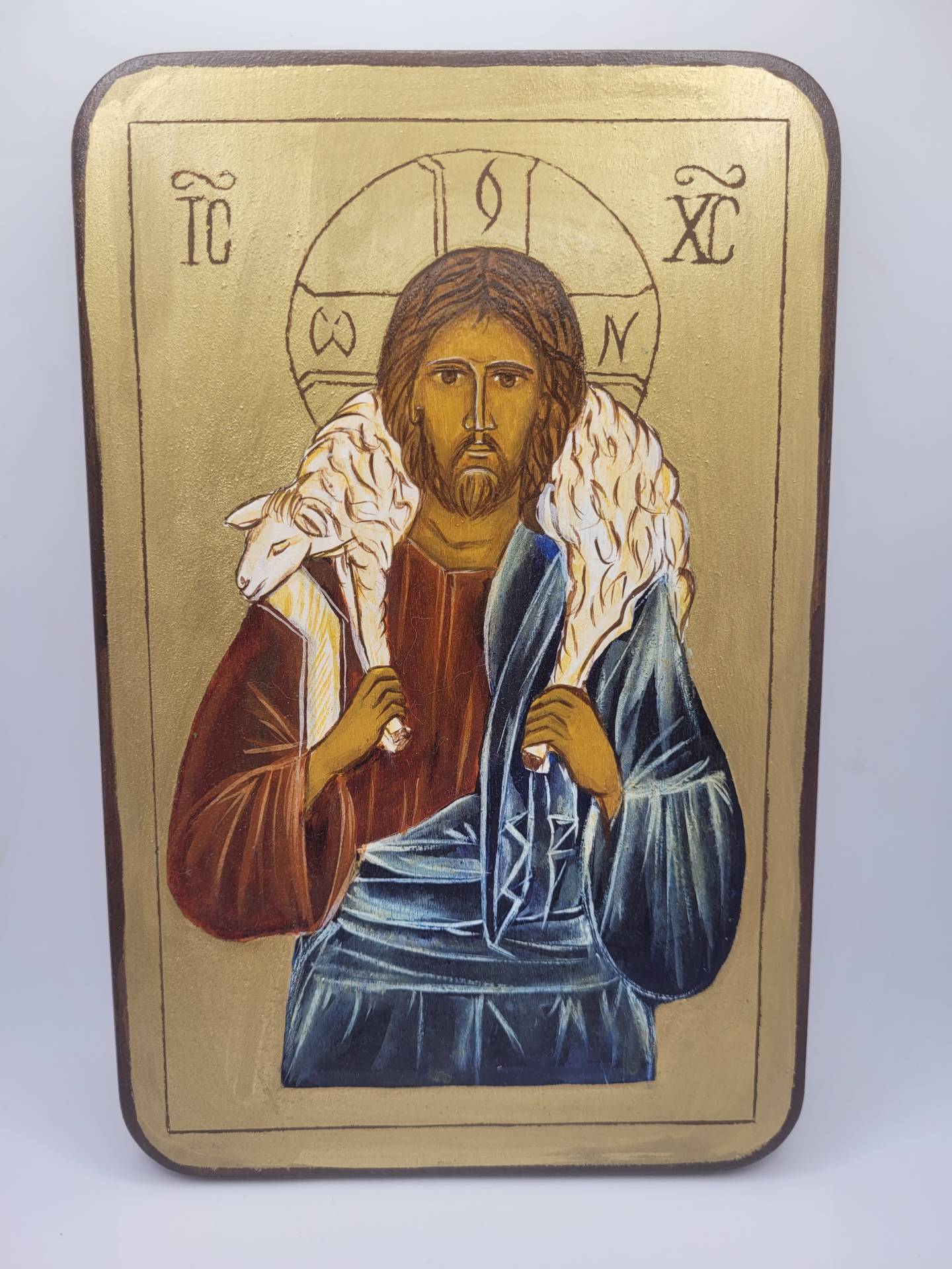 Jó Pásztor kézzel festett ikon!15cm*23cm  gyönyörű ajándék 