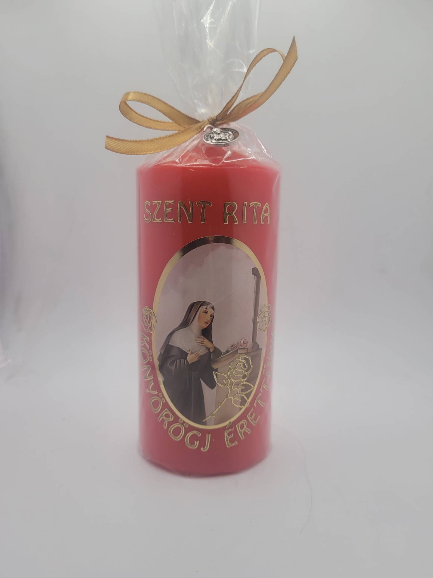 Szent Rita IMAGYERTYA Szent Rita éremmel  