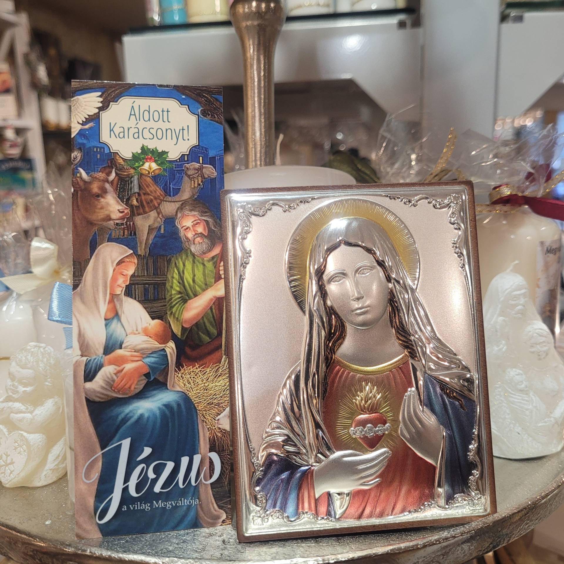 Szűzmária Szent szíve Ezüst ikon!+ ajándékkiérő kártya  