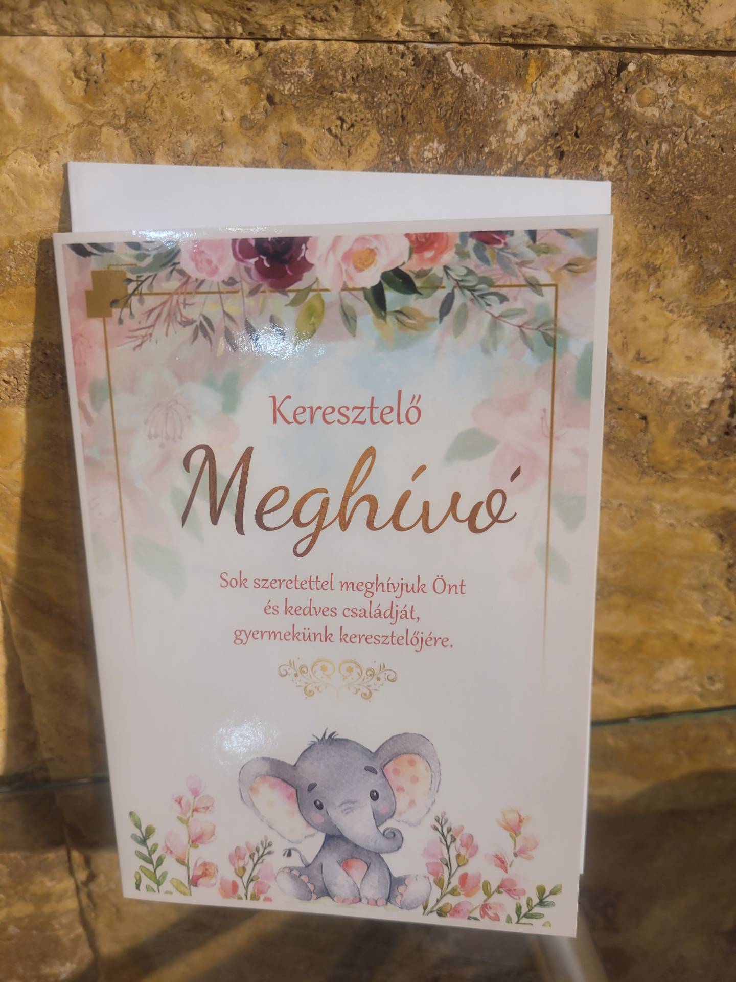 Keresztelőre MEGHIVÓ / Belül kitölthető/ Fiúknak és Lányoknak is / 