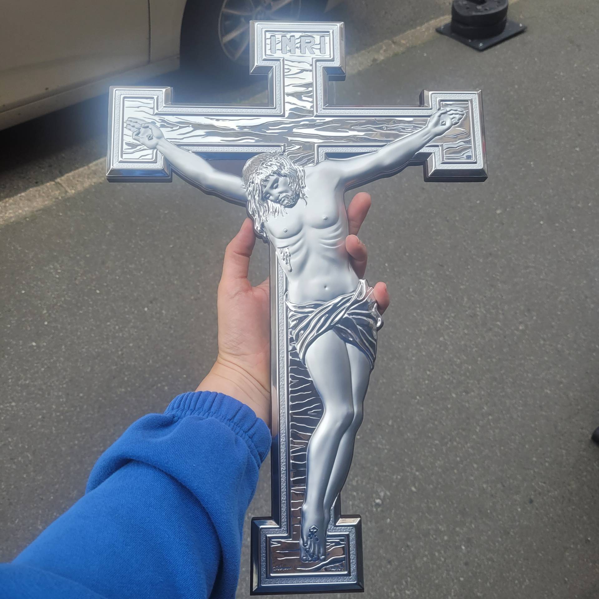 EZÜST IKON KERESZT MÉRETE: 40cm*30cm 