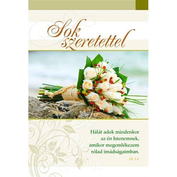 Ünnepre- köszöntésre Képeslap botrittékkal 