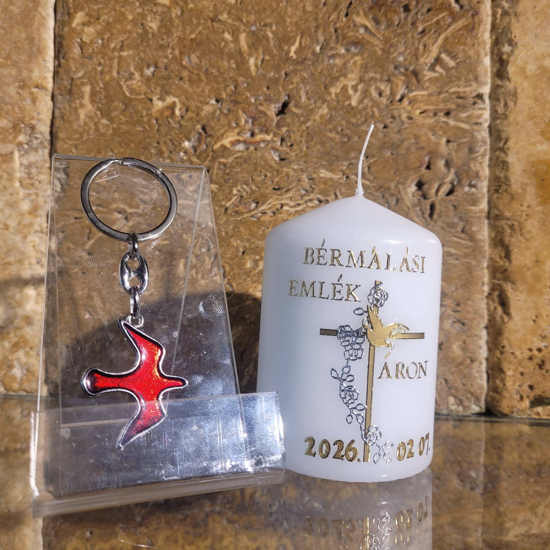 Bérmálási emlékgyertya: Keresztnév+ Bérmálási időpont Kerül Rá 