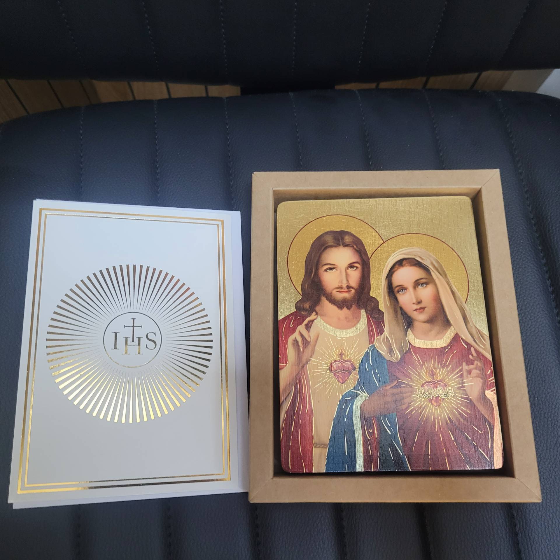 Ikon kép Jézus És Szűzmária szent szíve+ gratulációs Lap / BÁRMILYEN ÜNNEPI ALKALOMRA AJÁLJUK! 