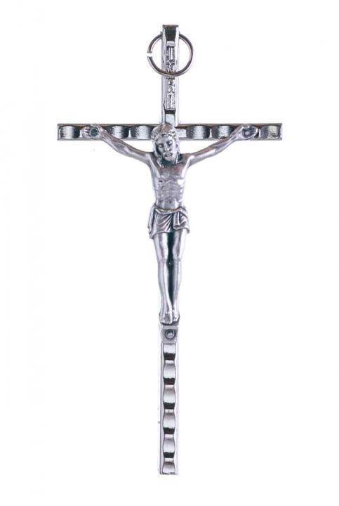 Ezüst Fém Feszület 11cm  