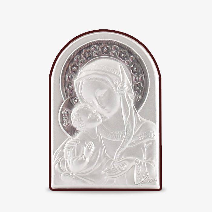 Ezüst ikon Mária Jézussal  