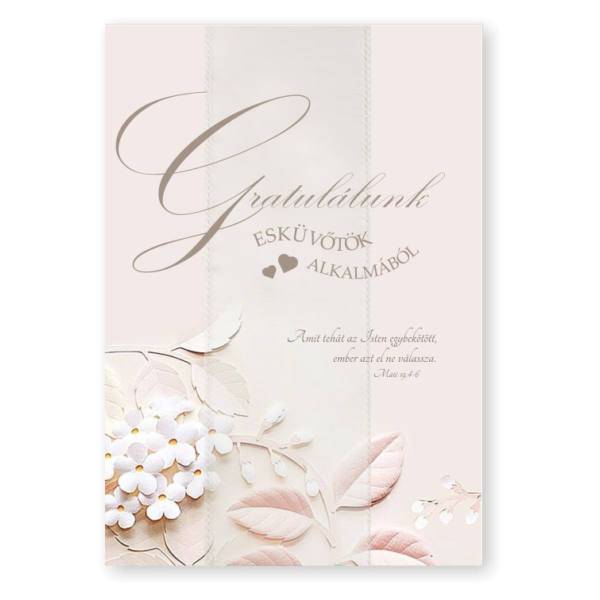 Esküvőre Gratulációs képeslap Borittékkal 